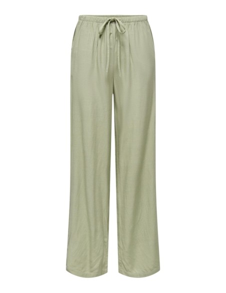 Jacqueline De Yong Pantalon femme vert à lacets