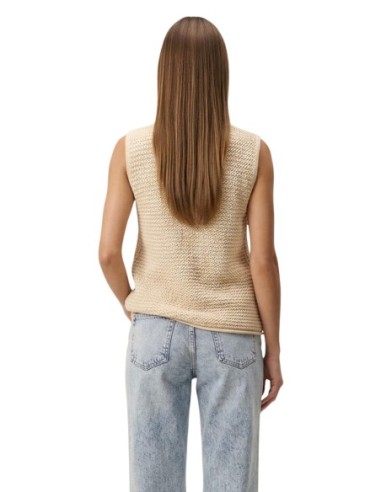 Jacqueline De Yong Gilet femme beige boutonné