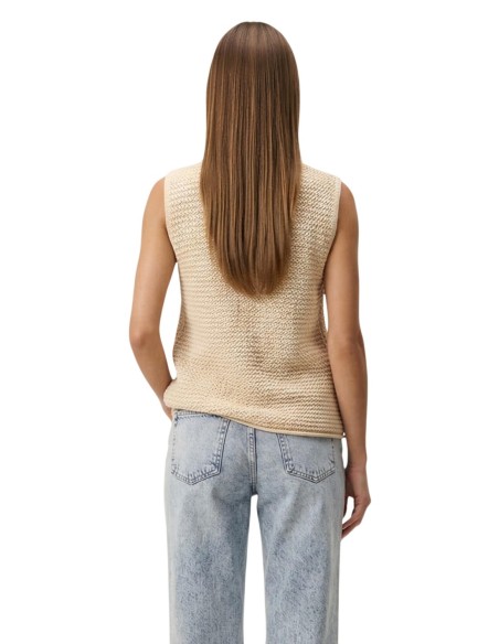 Jacqueline De Yong Gilet femme beige boutonné