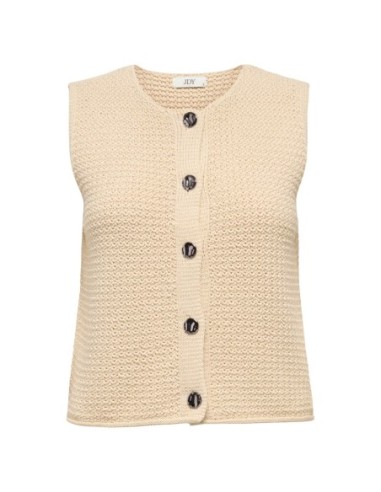 Jacqueline De Yong Gilet femme beige boutonné