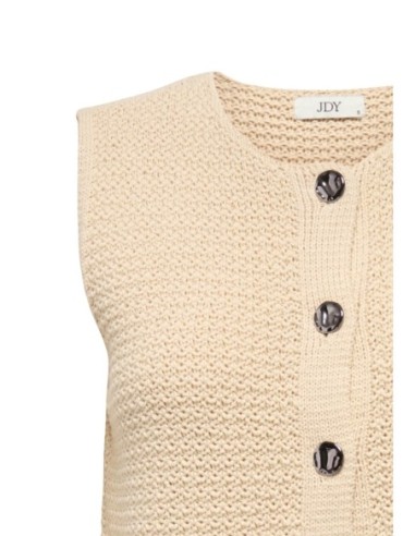 Jacqueline De Yong Gilet femme beige boutonné