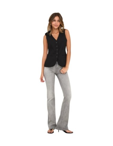 Jacqueline De Yong Gilet femme noir col V
