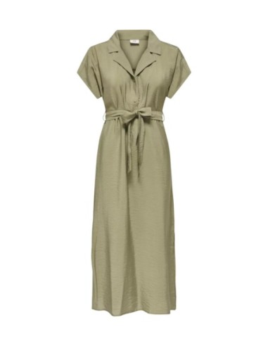 Jacqueline De Yong Robe femme verte avec ceinture
