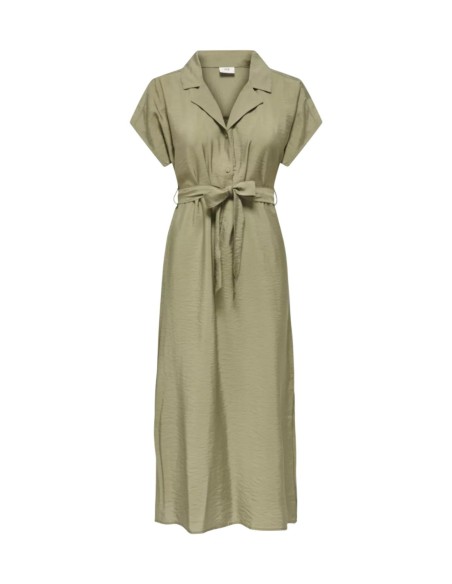 Jacqueline De Yong Robe femme verte avec ceinture