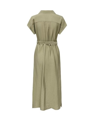 Jacqueline De Yong Robe femme verte avec ceinture