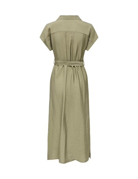 Jacqueline De Yong Robe femme verte avec ceinture