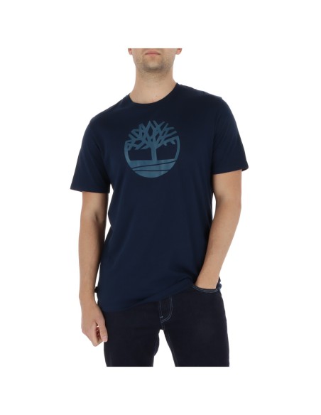 Timberland T-shirt homme bleu imprimé – Coton