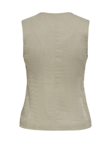 Jacqueline De Yong Gilet femme beige col V