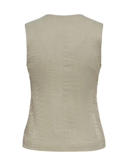 Jacqueline De Yong Gilet femme beige col V