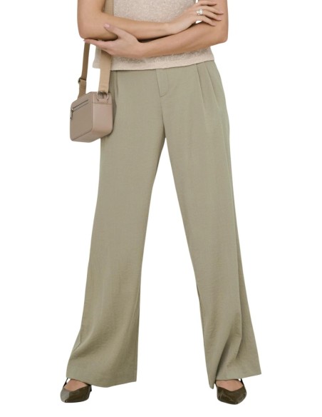 Jacqueline De Yong Pantalon femme beige stretch