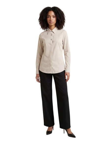 Jacqueline De Yong Chemise femme beige manches longues