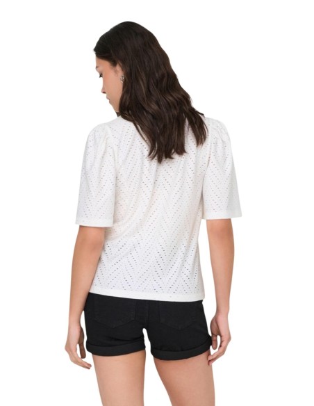 Jacqueline De Yong Blouse femme blanche manches courtes