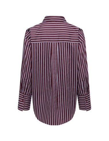 Jacqueline De Yong Chemise femme bordeaux rayée