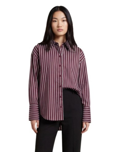 Jacqueline De Yong Chemise femme bordeaux rayée