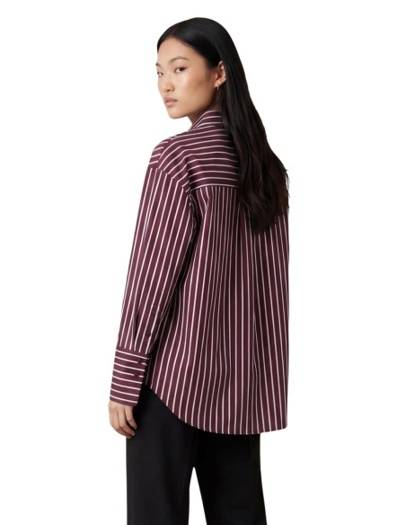 Jacqueline De Yong Chemise femme bordeaux rayée