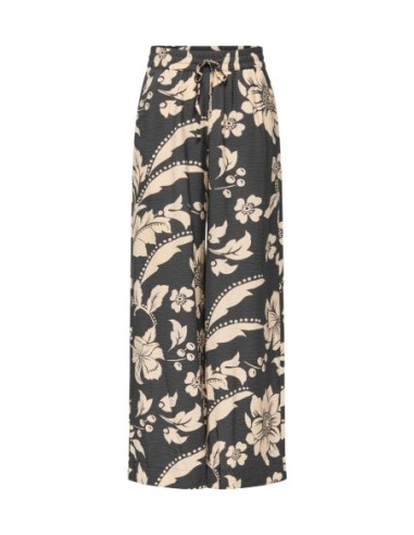 Jacqueline De Yong Pantalon femme noir fleuri