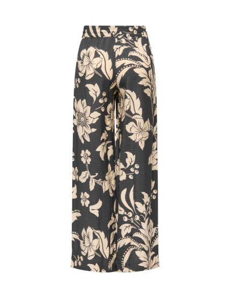 Jacqueline De Yong Pantalon femme noir fleuri