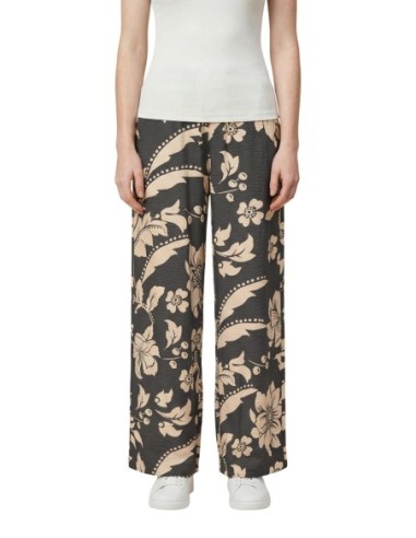 Jacqueline De Yong Pantalon femme noir fleuri