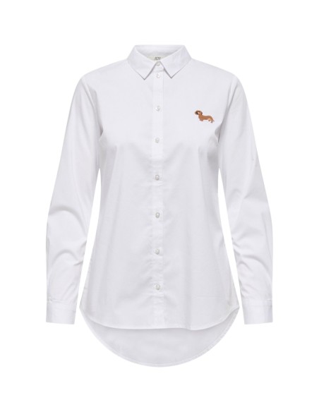 Jacqueline De Yong Chemise femme beige manches longues