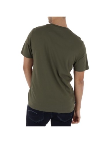 Timberland T-shirt homme vert imprimé – Coton