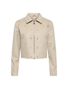 Jacqueline De Yong Veste femme beige zippée