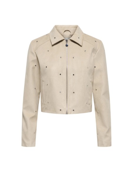 Jacqueline De Yong Veste femme beige zippée