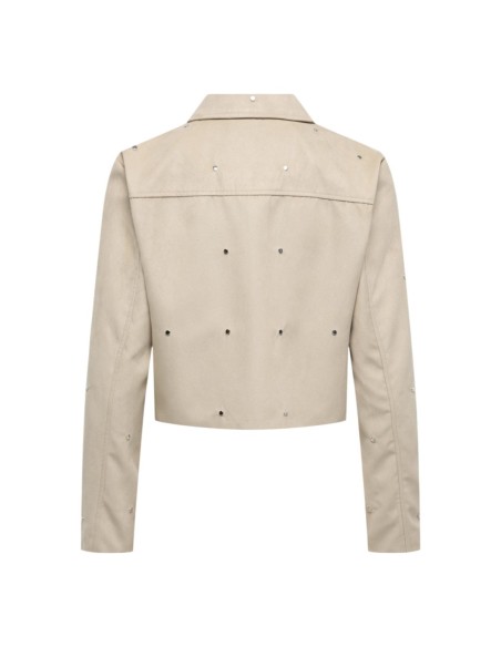 Jacqueline De Yong Veste femme beige zippée