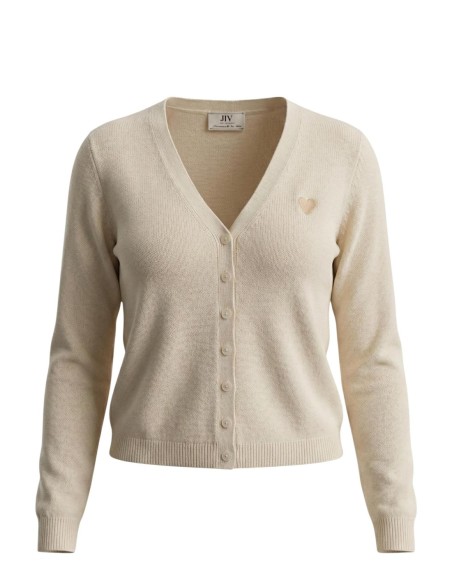 Jacqueline De Yong Cardigan femme beige boutonné