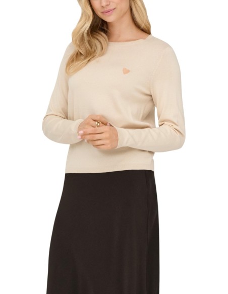 Jacqueline De Yong Pull femme beige
