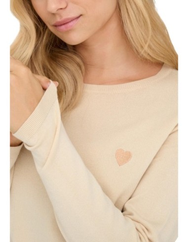 Jacqueline De Yong Pull femme beige