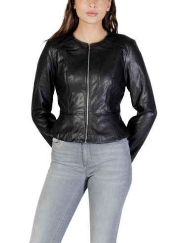 Jacqueline De Yong Veste femme noire zippée