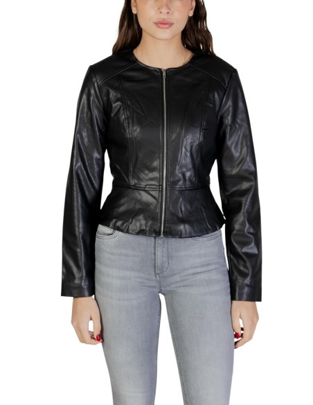 Jacqueline De Yong Veste femme noire zippée