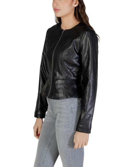 Jacqueline De Yong Veste femme noire zippée