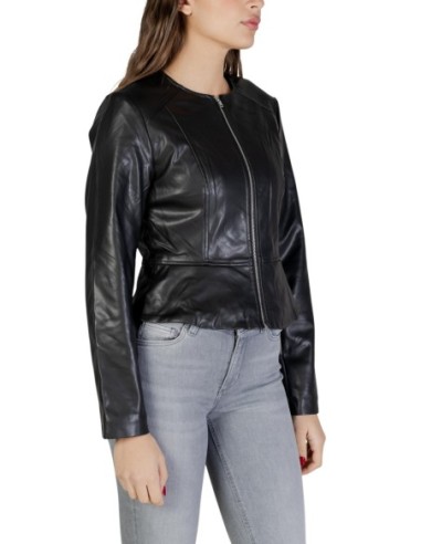 Jacqueline De Yong Veste femme noire zippée