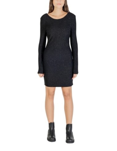 Jacqueline De Yong Robe femme noire rayée