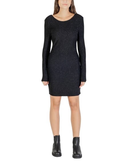 Jacqueline De Yong Robe femme noire rayée