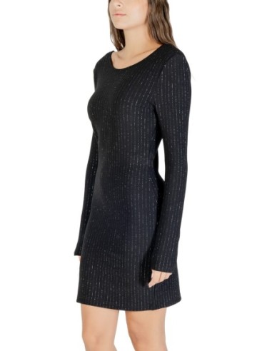 Jacqueline De Yong Robe femme noire rayée