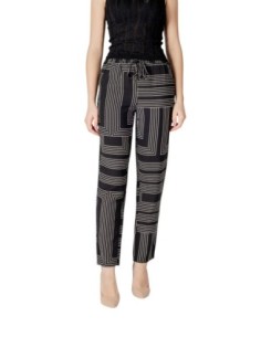Jacqueline De Yong Pantalon femme noir imprimé