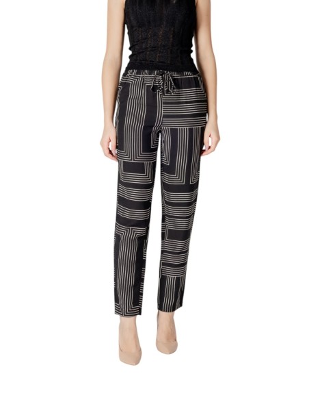 Jacqueline De Yong Pantalon femme noir imprimé