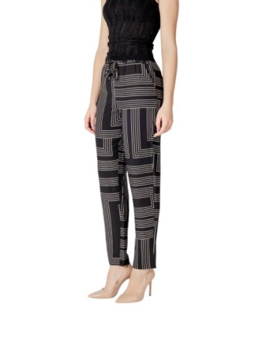 Jacqueline De Yong Pantalon femme noir imprimé