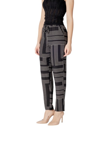 Jacqueline De Yong Pantalon femme noir imprimé