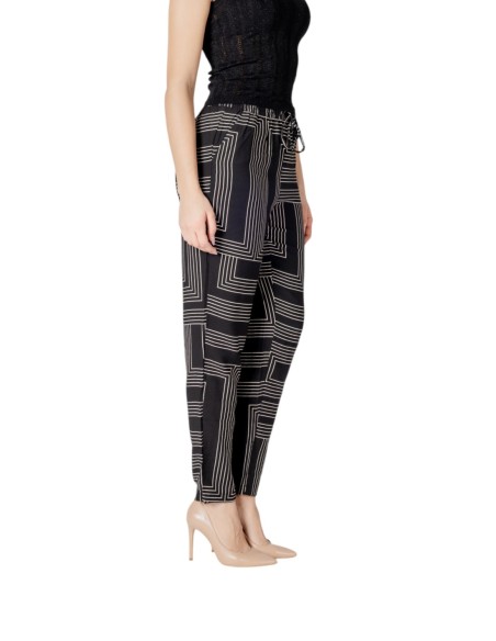 Jacqueline De Yong Pantalon femme noir imprimé