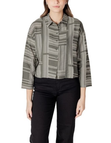 Jacqueline De Yong Blouse femme verte imprimée