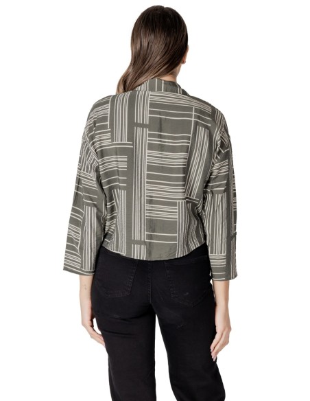 Jacqueline De Yong Blouse femme verte imprimée