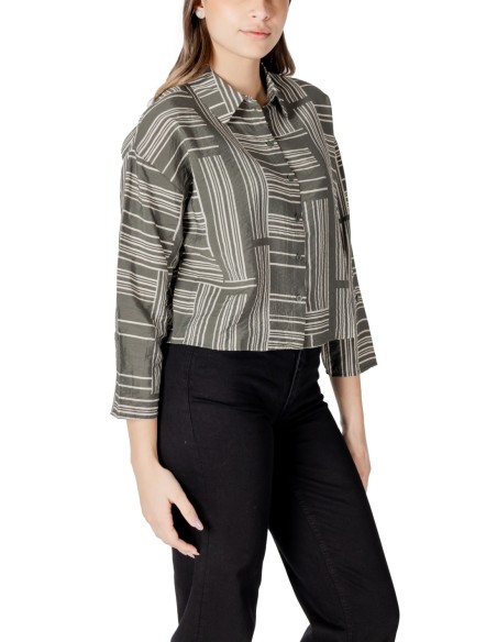 Jacqueline De Yong Blouse femme verte imprimée