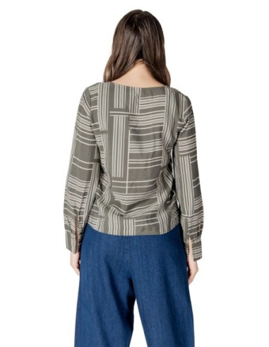 Jacqueline De Yong Blouse femme verte col V