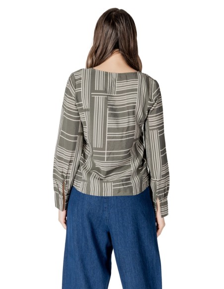 Jacqueline De Yong Blouse femme verte col V