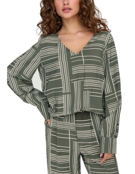 Jacqueline De Yong Blouse femme verte col V