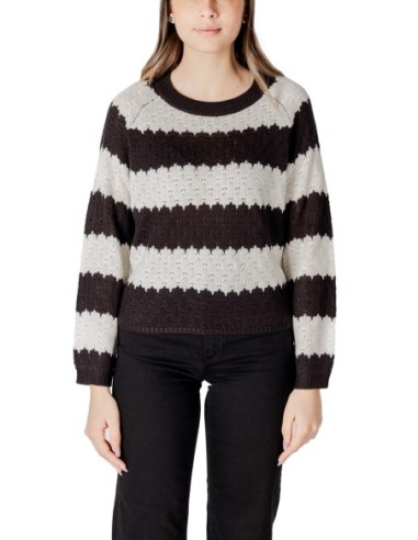 Jacqueline De Yong Pull femme noir rayé