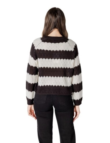Jacqueline De Yong Pull femme noir rayé